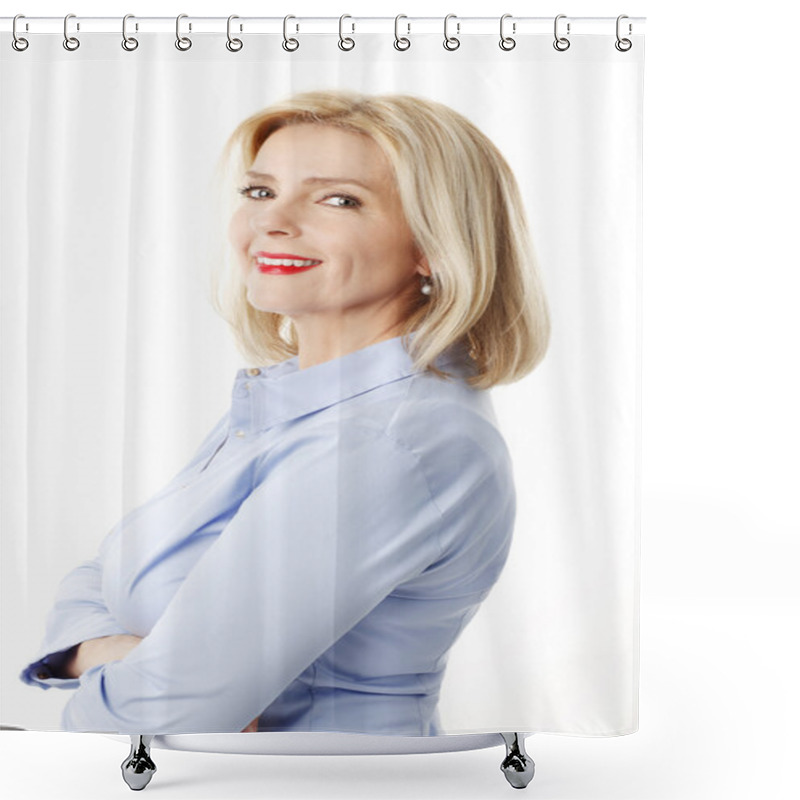 Personality  Middle Age Businesswoman Shower Curtains