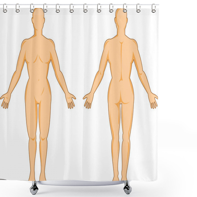 Personality  Male Human Anatomy Standing Shower Curtains