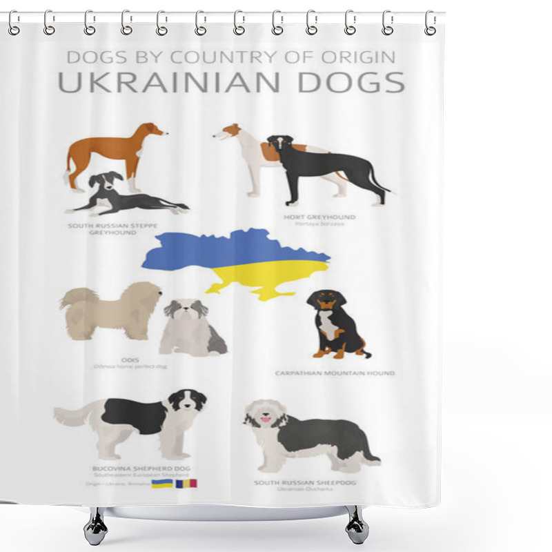 Personality  Dogs By Country Of Origin. Ukrainian Dog Breeds. Shepherds, Hunt Shower Curtains