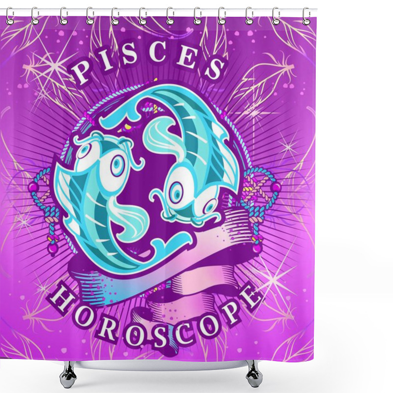 Personality  Pisces Zodiac Sign Shower Curtains