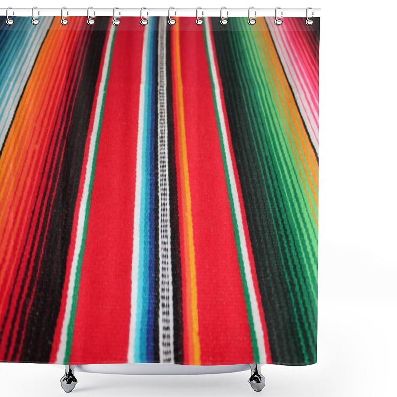 Personality  Mexico Mexican Traditional Cinco De Mayo Rug Poncho Fiesta Background With Stripes  Shower Curtains