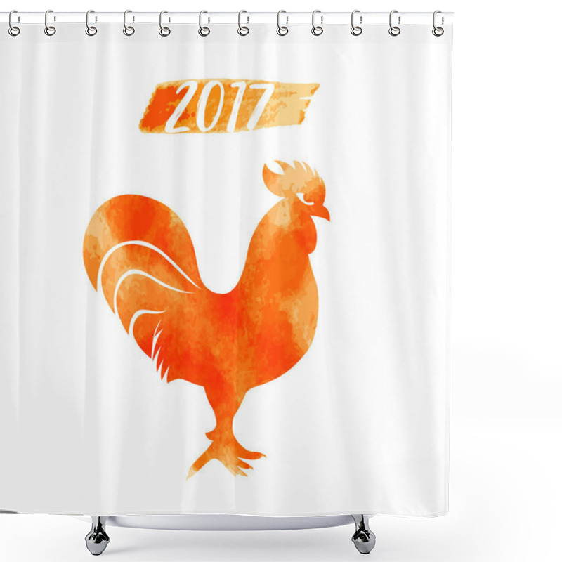 Personality  2017 - Chinese Year Of The Rooster. Vector Rooster Zodiac. Shower Curtains