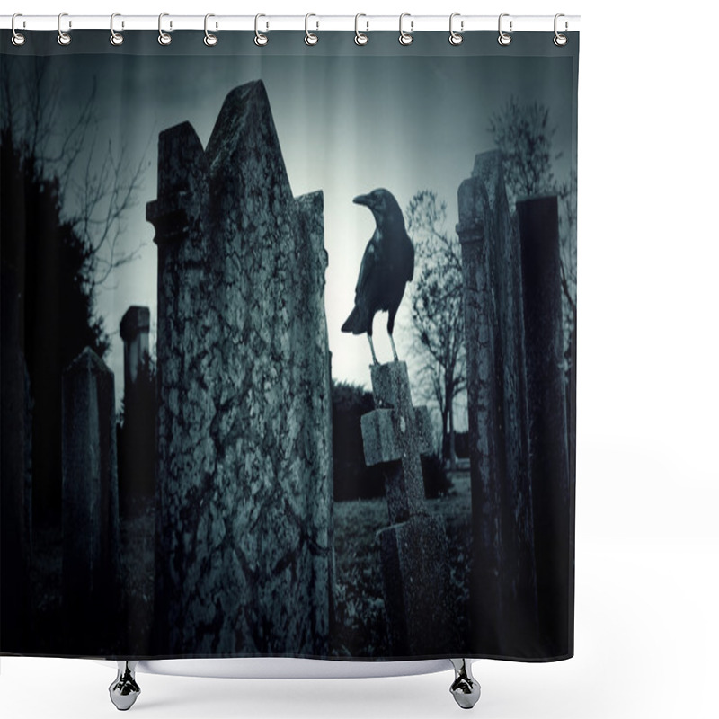 Personality  Cemetery Night Shower Curtains