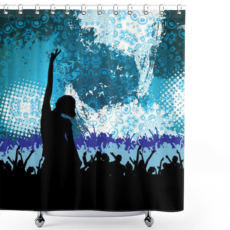 Personality  People Dancing Silhouettes Shower Curtains