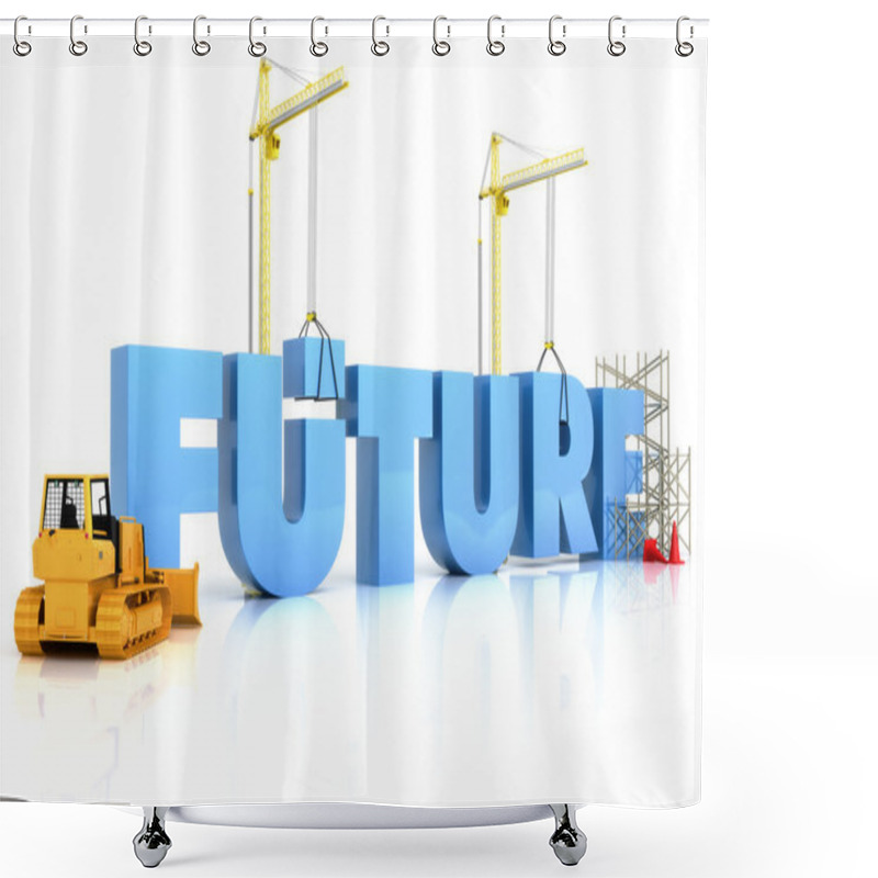 Personality  Building Your Future Concept Shower Curtains