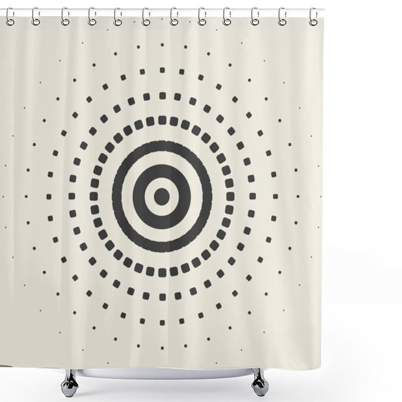 Personality  Halftone Circle Element Shower Curtains