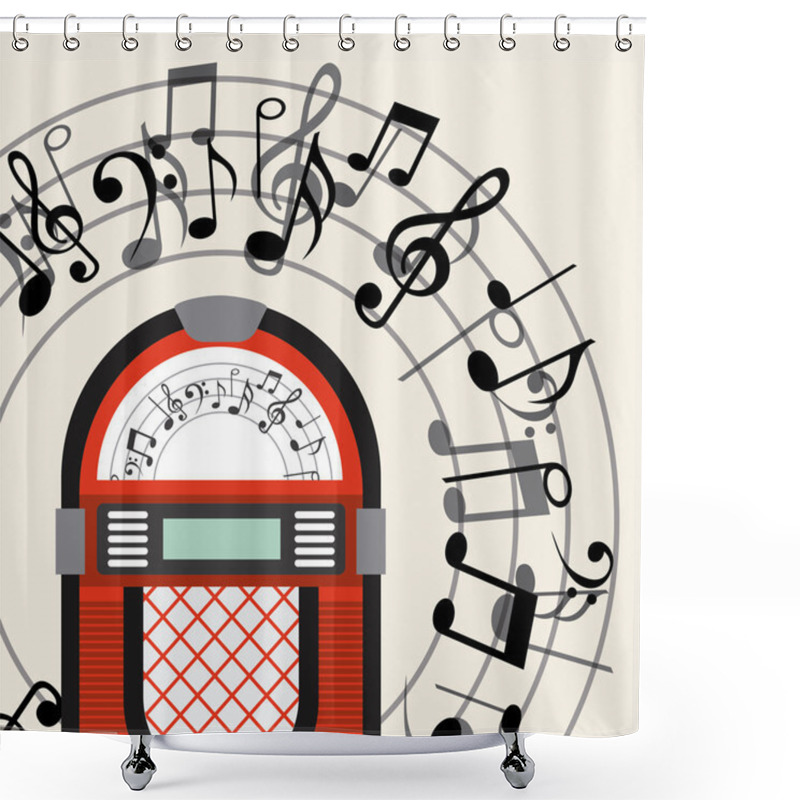 Personality  Music Design Shower Curtains