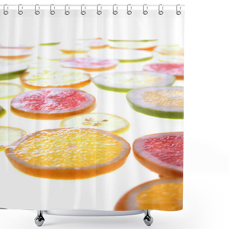 Personality  Sliced Lemons And Grapefruits Shower Curtains