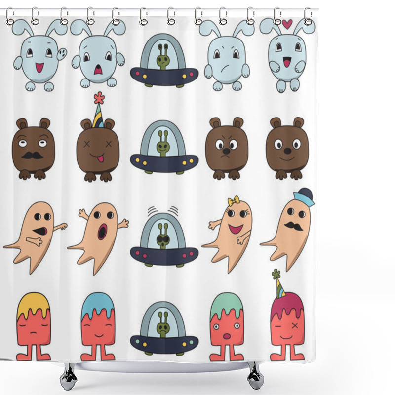 Personality  Funny Characters Avatars Shower Curtains