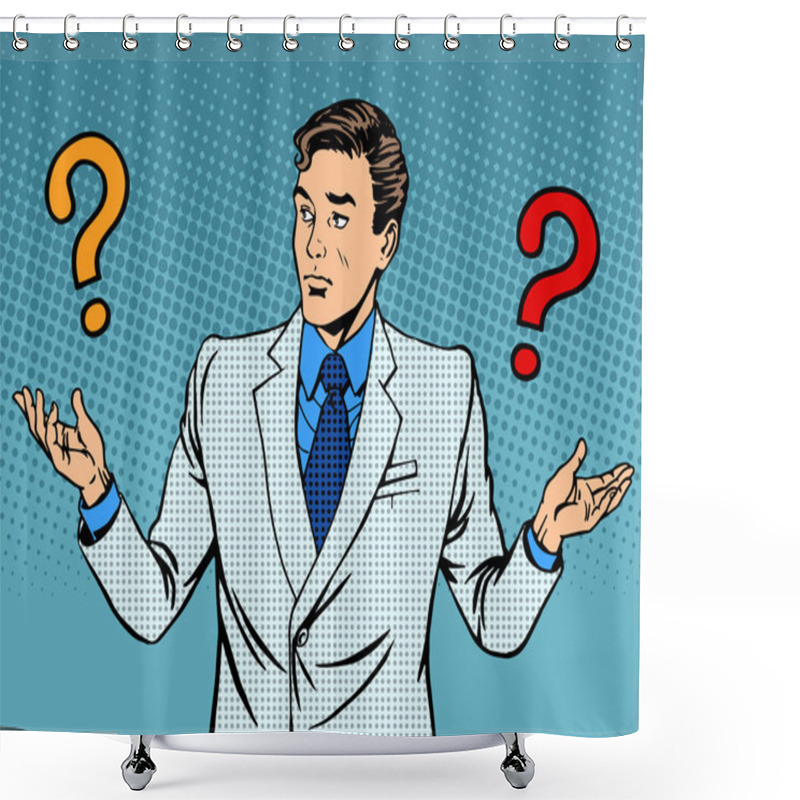 Personality  Questions Businessman Misunderstanding Shower Curtains