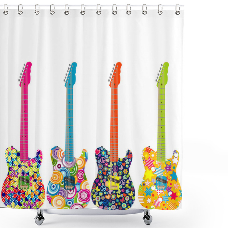 Personality  Electric Guitars Shower Curtains