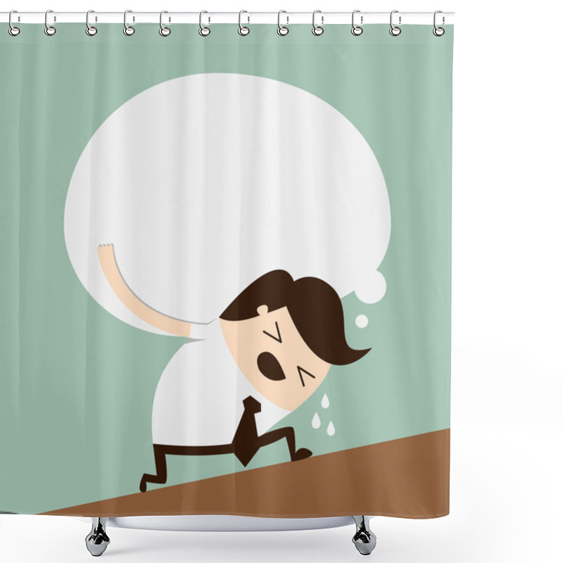 Personality  Concept Of A Tired Businessman Shower Curtains