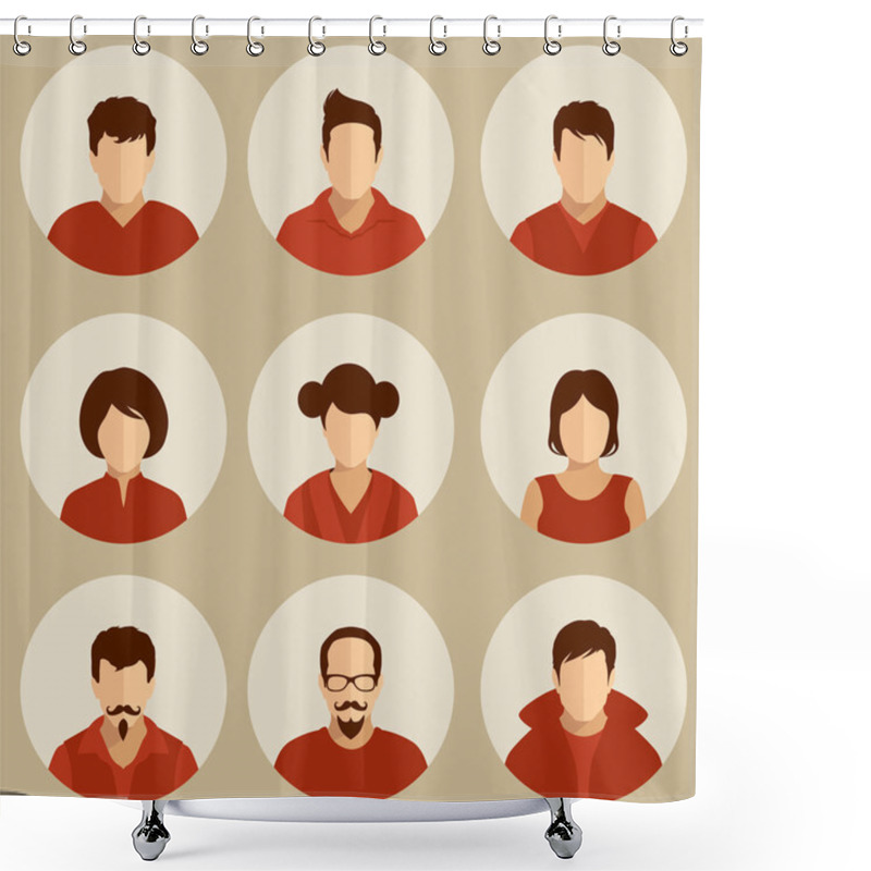 Personality  Flat Avatar, Shower Curtains