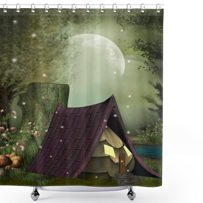 Personality  Fairy House Shower Curtains