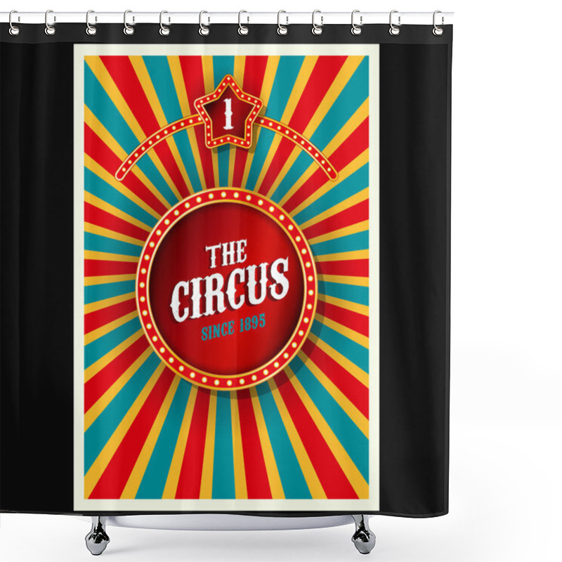 Personality  Vector Circus Poster Shower Curtains