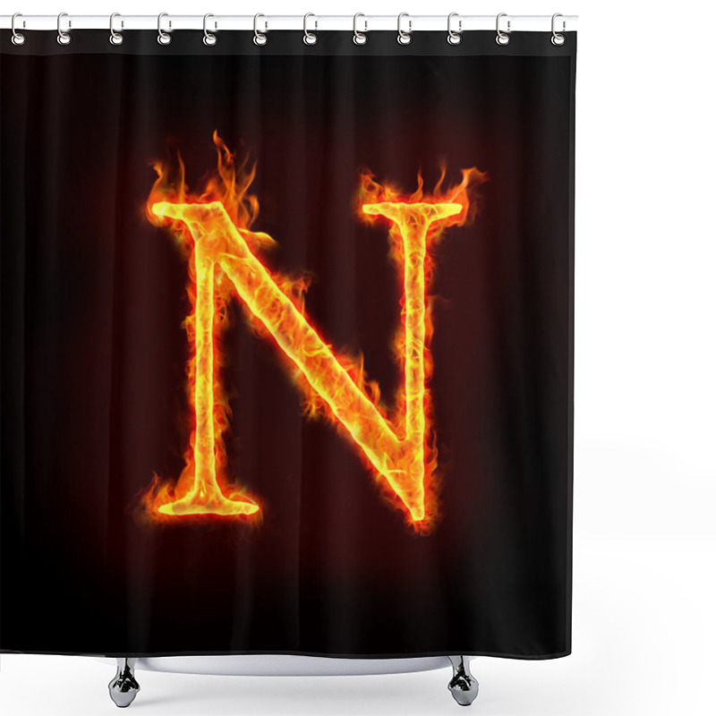 Personality  Fire Alphabets, N Shower Curtains