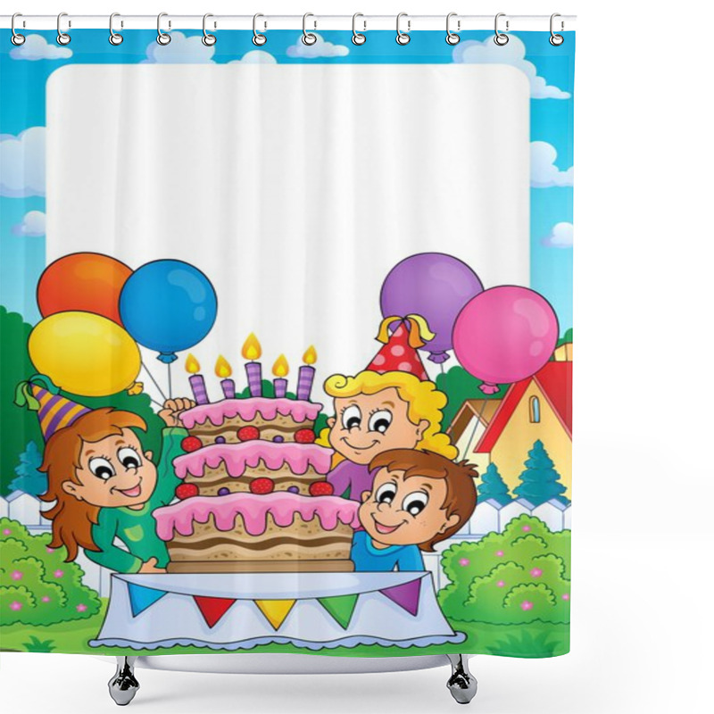 Personality  Party Theme Frame 3 Shower Curtains