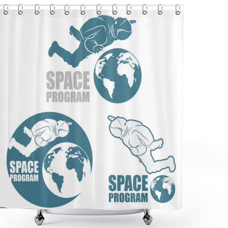 Personality  Space Astronaut Shower Curtains