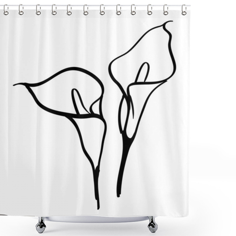 Personality  Calla Lilies Shower Curtains