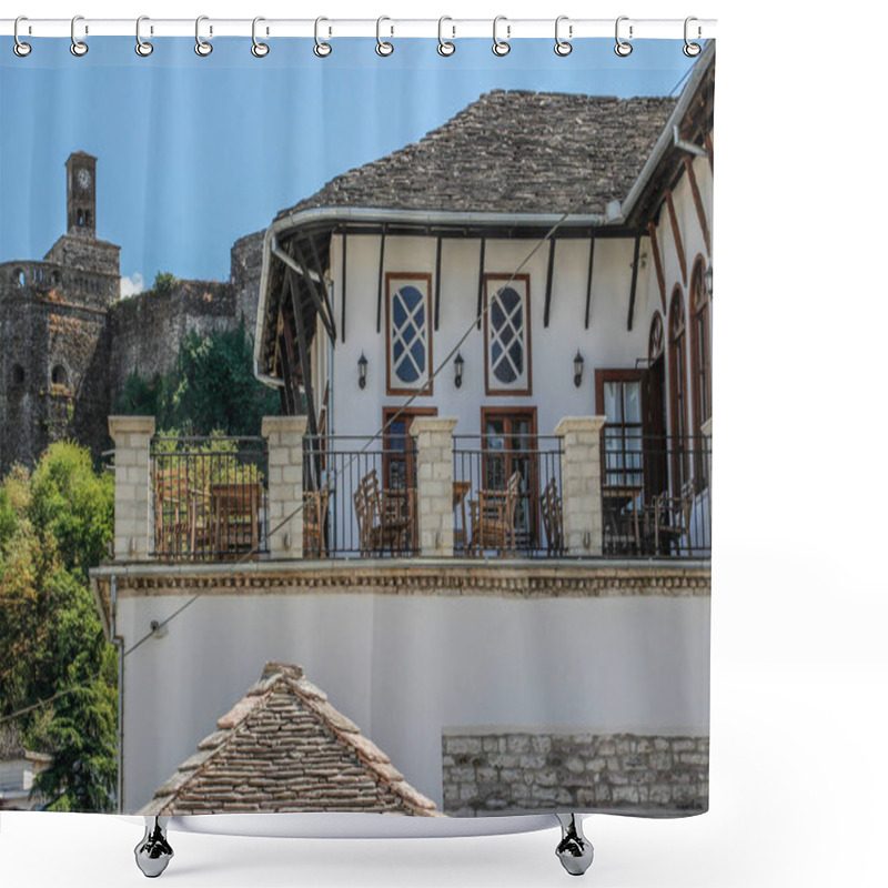 Personality  The Ancient Medieval City Of Gjirokaster In Southern Albania Is A UNESCO World Heritage Site And A Popular Tourist Destination In Albania. Ancient Ottoman City, Ottoman Architecture. Shower Curtains