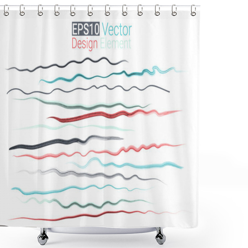 Personality  Wavy Lines Shower Curtains