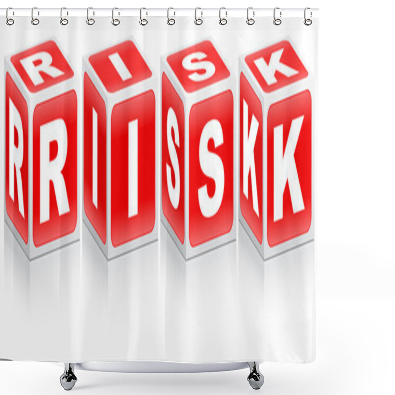 Personality  Risk Word Shower Curtains