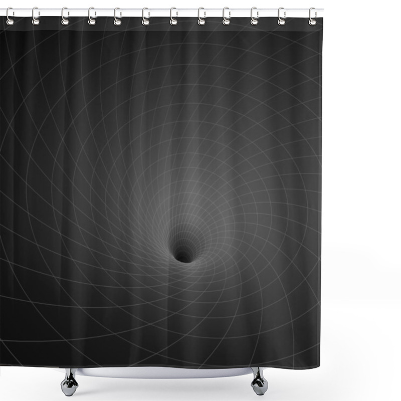 Personality  Black Hole Shower Curtains