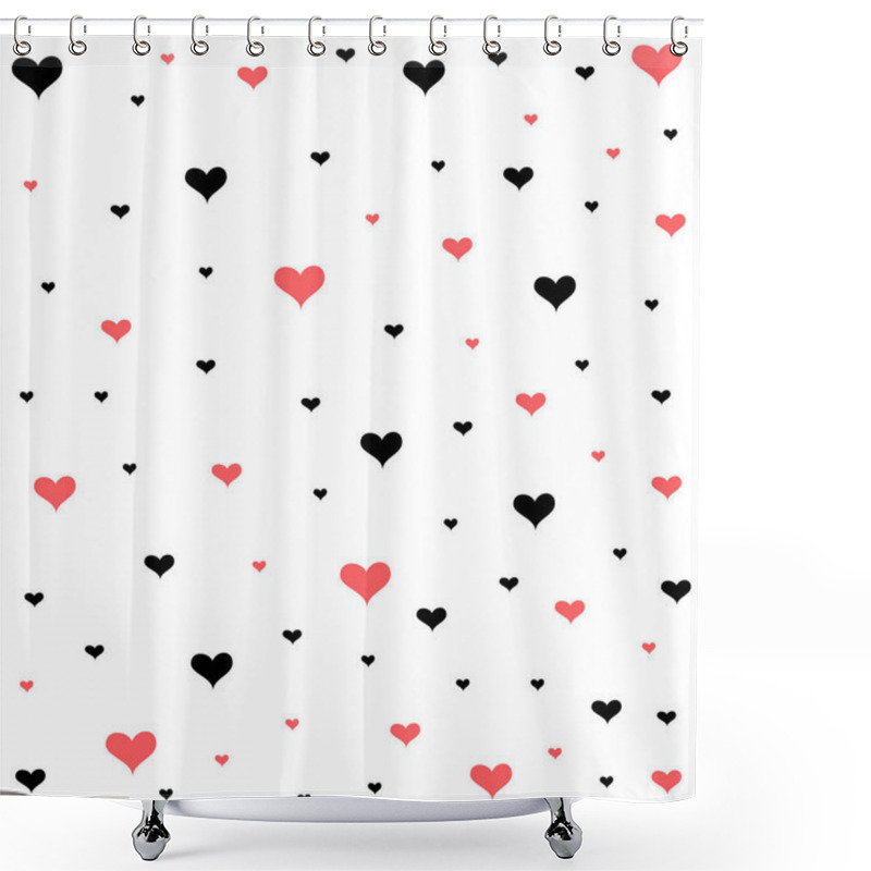 Personality  Valentine's Day Card, Hearts Shower Curtains