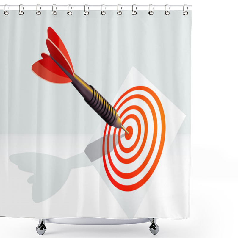 Personality  Dart Right To Target. Shower Curtains