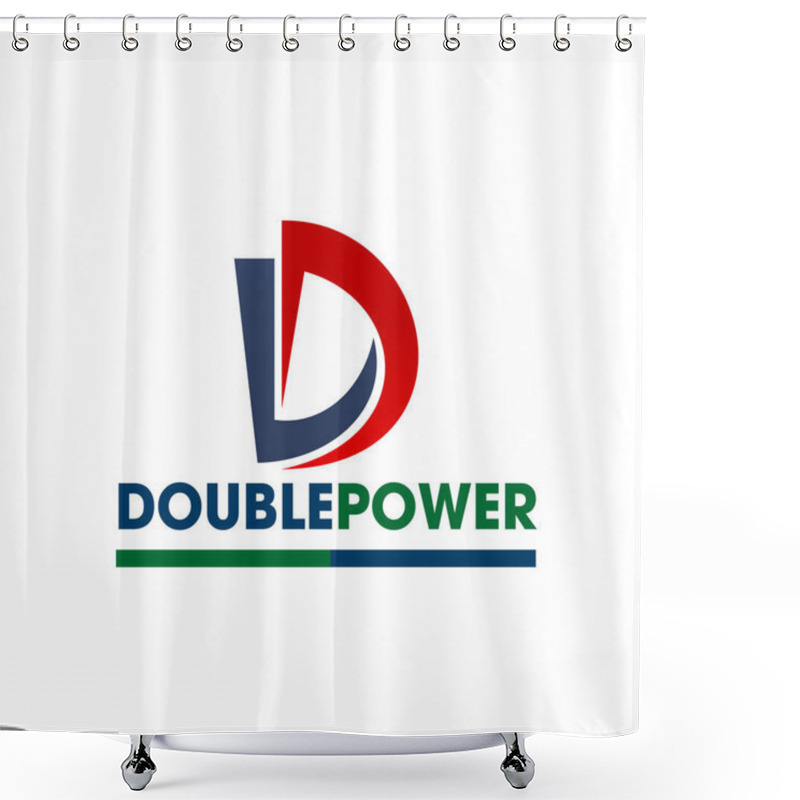 Personality  D Letter Vector Icon For Power Energy Company Shower Curtains