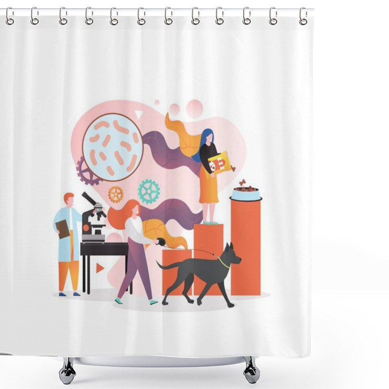 Personality  Veterinarian Vector Concept For Web Banner, Website Page Shower Curtains