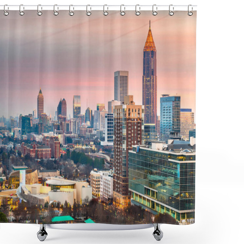 Personality  Atlanta, Georgia, USA Downtown Skyline. Shower Curtains