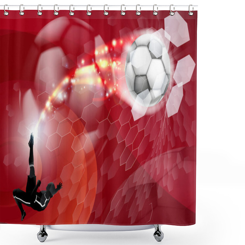 Personality  Abstract Soccer Sport Background Shower Curtains