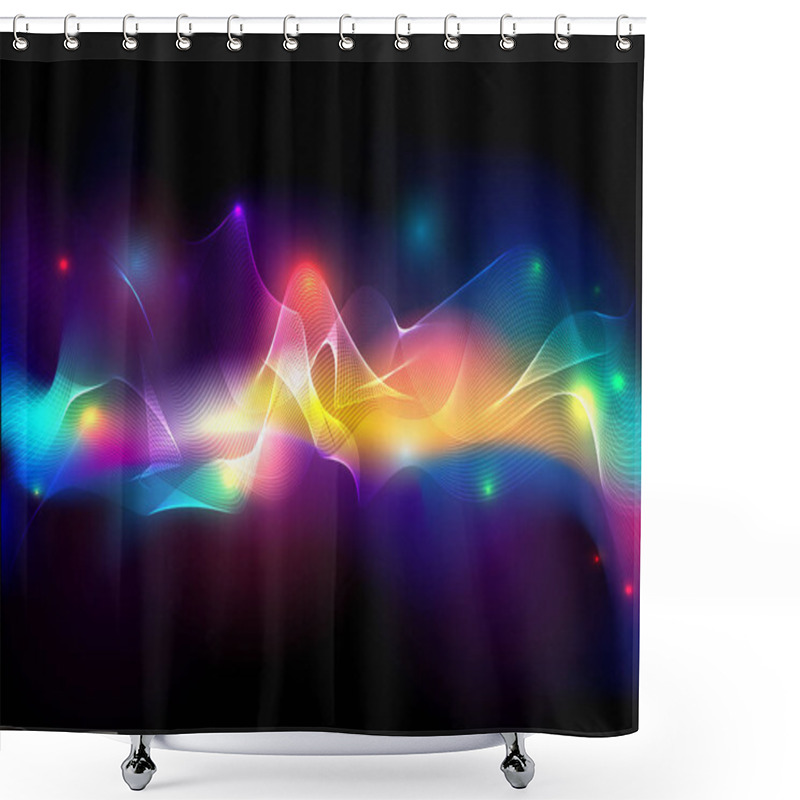 Personality  Aurora Borealis Shiny, Abstract Vector Aurora Australis Backgrou Shower Curtains