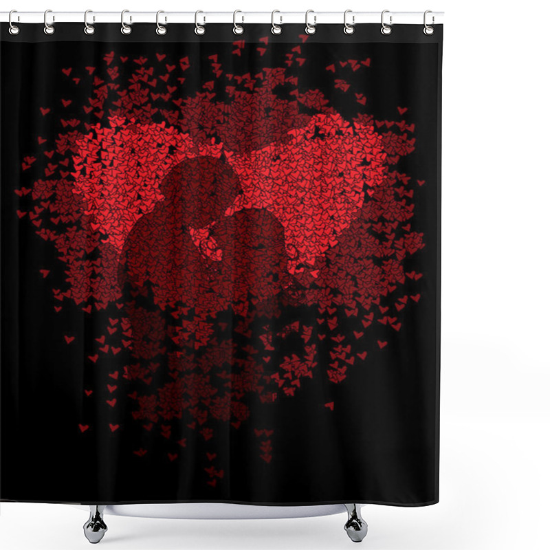 Personality  Background Valentine's Day - Vector Illustration Shower Curtains