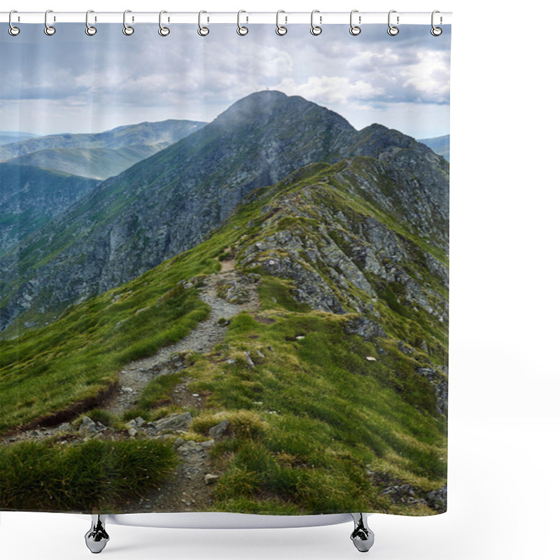 Personality  Ocky Mountains And Hiking Trai Shower Curtains