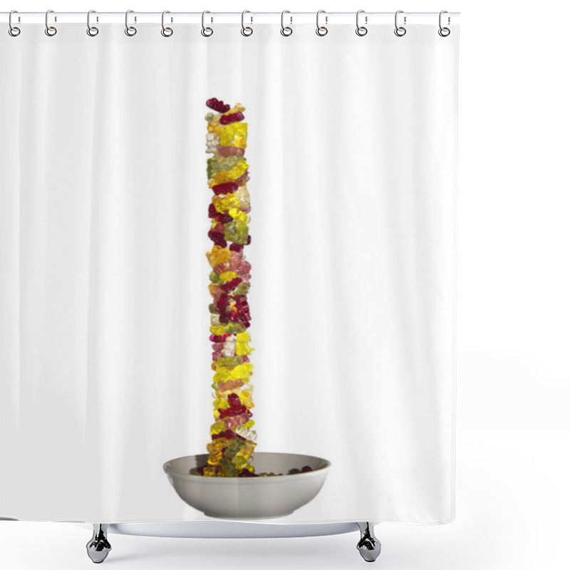 Personality  Falling Gummy Bear Shower Curtains