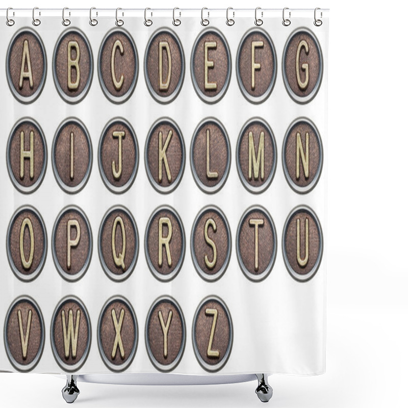 Personality  Button Alphabet Shower Curtains