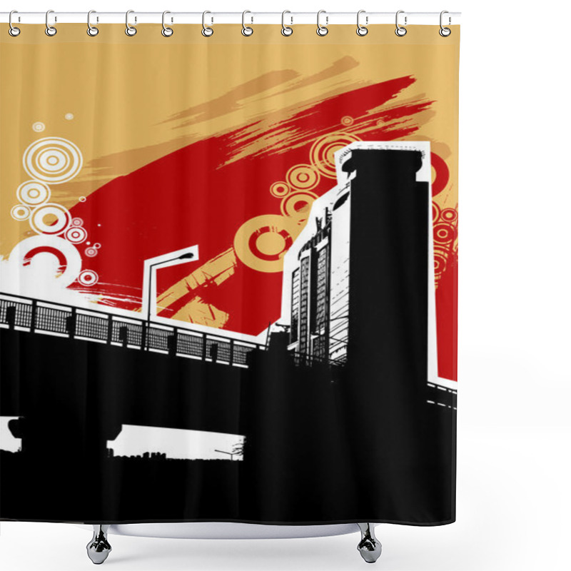 Personality  Abstract Urban Design Shower Curtains