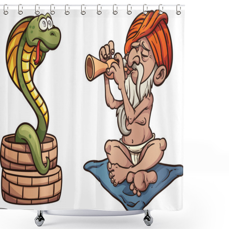 Personality  Snake Charmer Shower Curtains