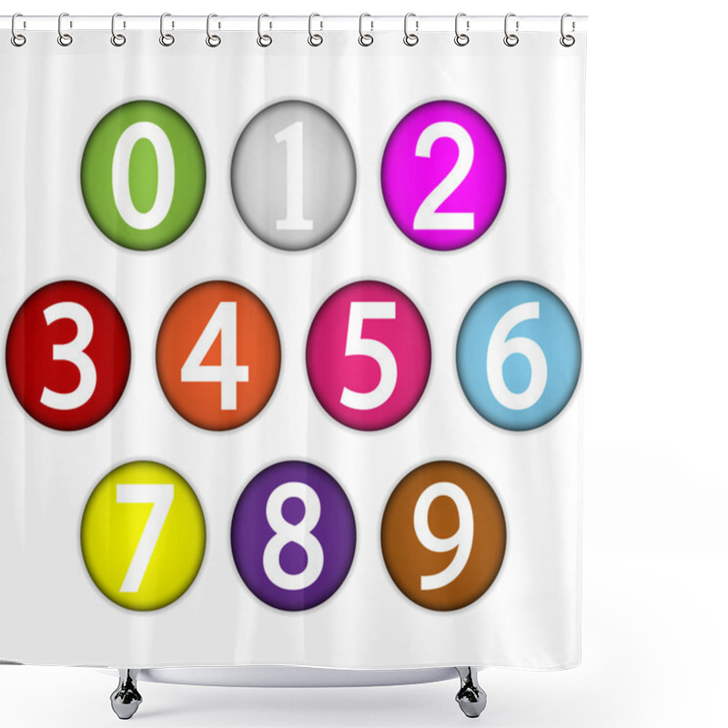 Personality  Numbers Set Shower Curtains