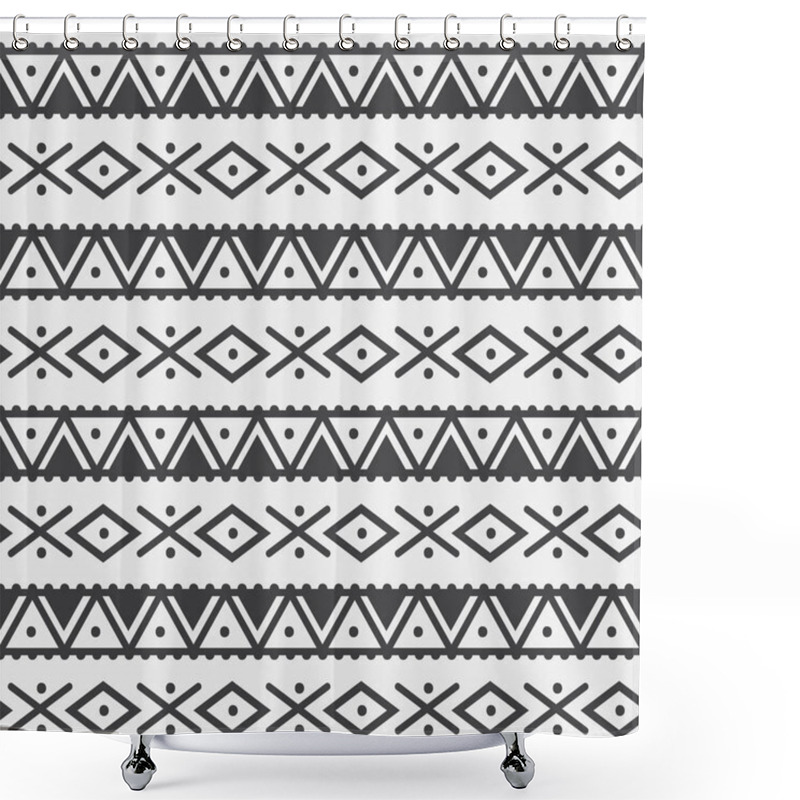 Personality  Geometric Ethnic Seamless Pattern. Border. Wrapping Paper. Shower Curtains