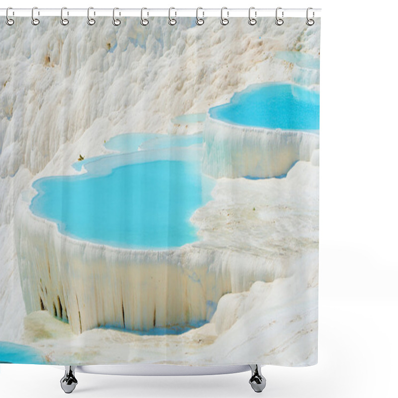 Personality  Pamukkale Basins Shower Curtains