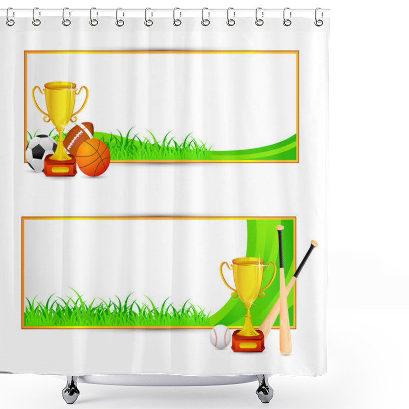 Personality  Sports Banner Shower Curtains