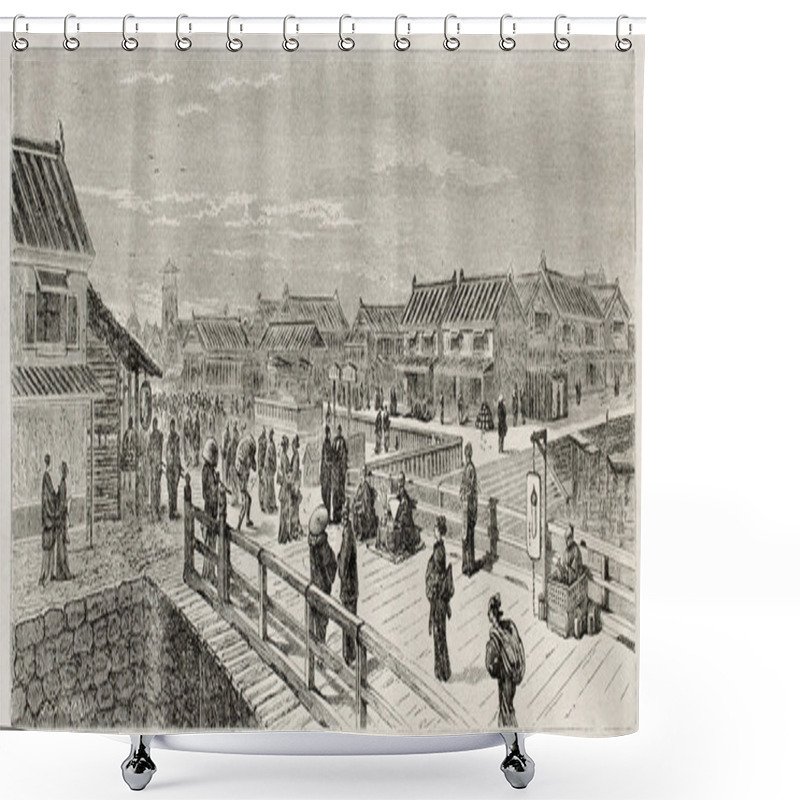 Personality  Nippon Bridge Bis Shower Curtains