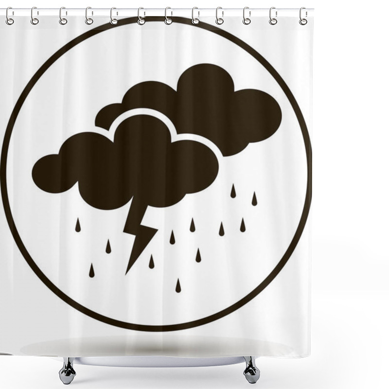 Personality  Weather Forecast. Clouds Of Rain And Thunder. Cloud Thunderstorm Shower Curtains