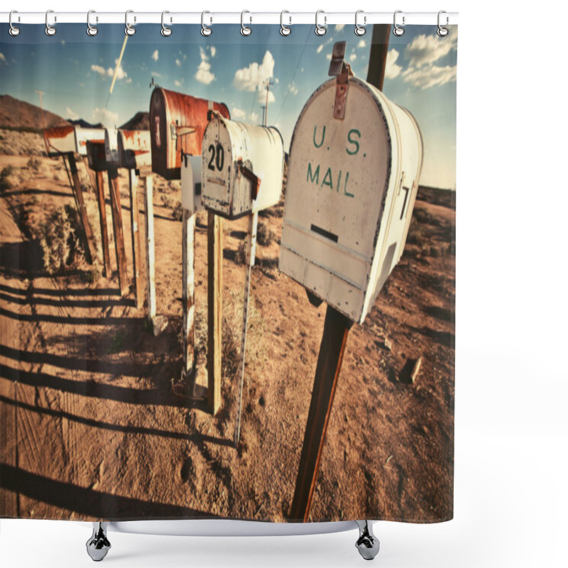 Personality  Old Mailboxes In West United States Shower Curtains