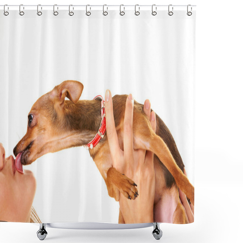 Personality  Loveable Dog Shower Curtains