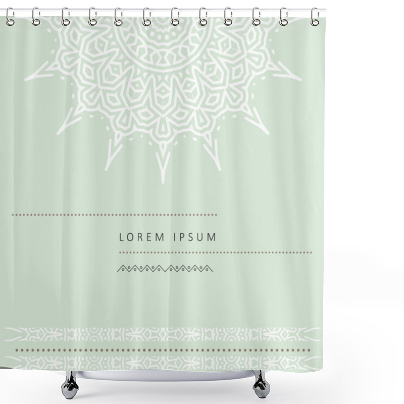 Personality  Ethnic Circular Greeting Gentlecards And Invitations. Shower Curtains