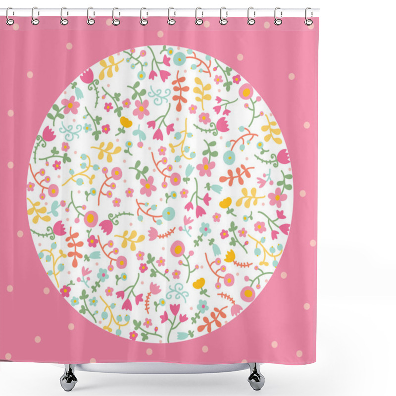 Personality  Spring Motif Illustration. Shower Curtains